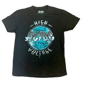 ACDC 75 Tour High Voltage Band Short Sleeve TShirt